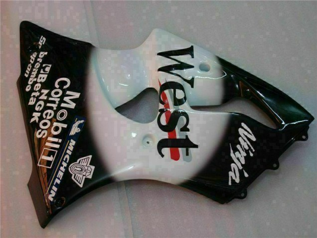 Noir West Ninja Carénage Moto Kawasaki ZX6R 2000-2002 Noir West Ninja Carénage Moto Kawasaki ZX6R 2000-2002