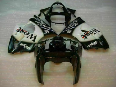 Noir West Ninja Carénage Moto Kawasaki ZX6R 2000-2002