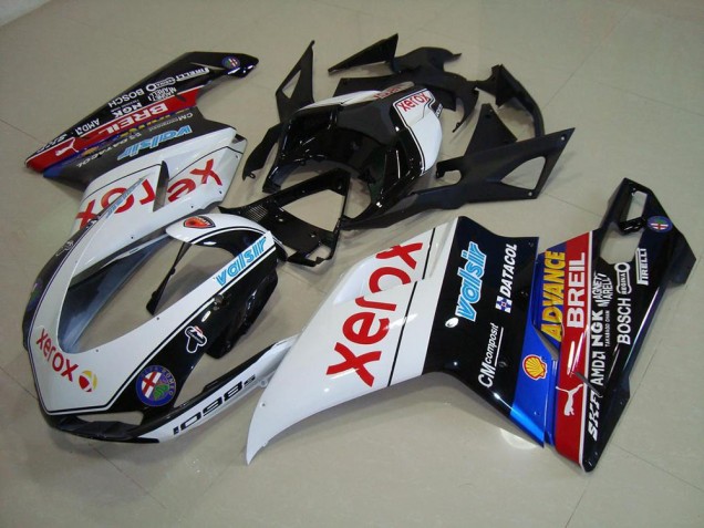 Noir Xerox Carénage Moto Ducati 848 1098 1198 2007-2014 Noir Xerox Carénage Moto Ducati 848 1098 1198 2007-2014