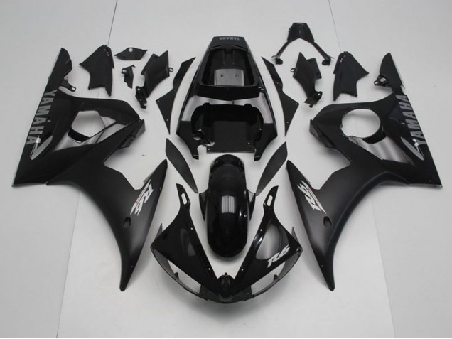 Noir avec Argent Décalque Carénage Moto Yamaha R6 2003-2005 Noir avec Argent Décalque Carénage Moto Yamaha R6 2003-2005