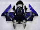 Noir avec Bleu Flamme Carénage Moto Honda CBR 600 RR 2003-2004 Noir avec Bleu Flamme Carénage Moto Honda CBR 600 RR 2003-2004