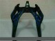 Noir avec Bleu Flamme Carénage Moto Kawasaki ZX6R 2000-2002 Noir avec Bleu Flamme Carénage Moto Kawasaki ZX6R 2000-2002