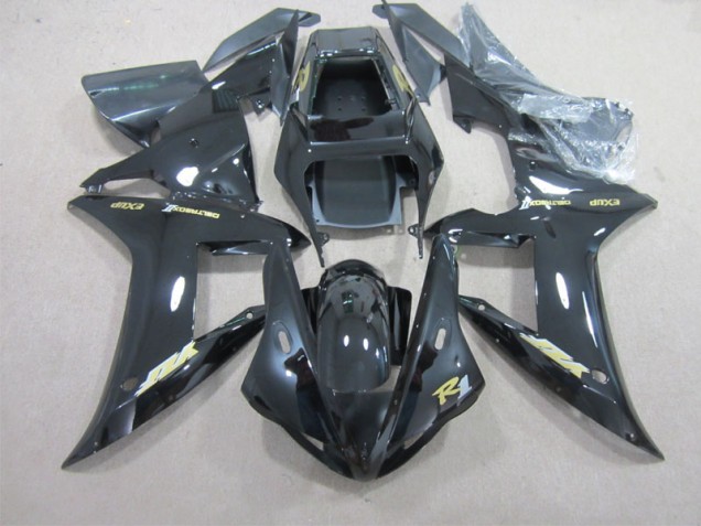 Noir avec Or Décalque Carénage Moto Yamaha R1 2002-2003 Noir avec Or Décalque Carénage Moto Yamaha R1 2002-2003