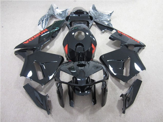 Noir avec Rouge Carénage Moto Honda CBR 600 RR 2005-2006