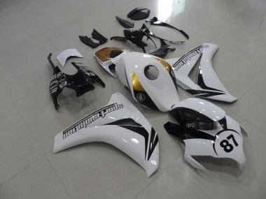 Noir et Blanc et Or Carénage Moto Honda CBR 1000 RR 2008-2011