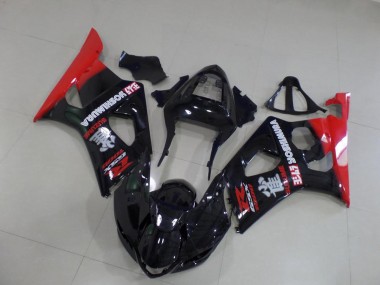 Noir et Rouge Carénage Moto Suzuki GSXR 1000 K3 2003-2004