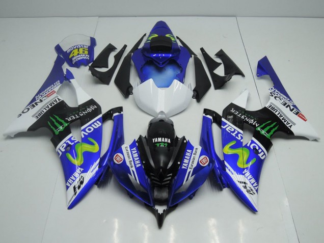 Nouveau Movistar Carénage Moto Yamaha R6 2008-2016 Nouveau Movistar Carénage Moto Yamaha R6 2008-2016