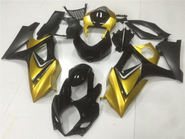 Or Noir Carénages Moto Suzuki GSXR 1000 K7 2007-2008