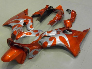 Orange Argent Carénage Moto Honda CBR 600 F4i 2004-2007