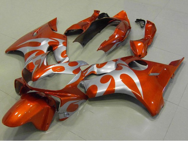 Orange Argent Carénage Moto Honda CBR 600 F4i 2004-2007 Orange Argent Carénage Moto Honda CBR 600 F4i 2004-2007