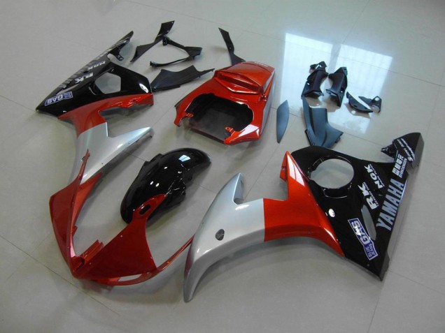 Orange Argent Noir Carénage Moto Yamaha R6 2003-2005
