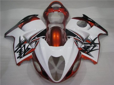 Orange Blanc Noir Carénage Moto Suzuki GSXR 1300 Hayabusa 1996-2007