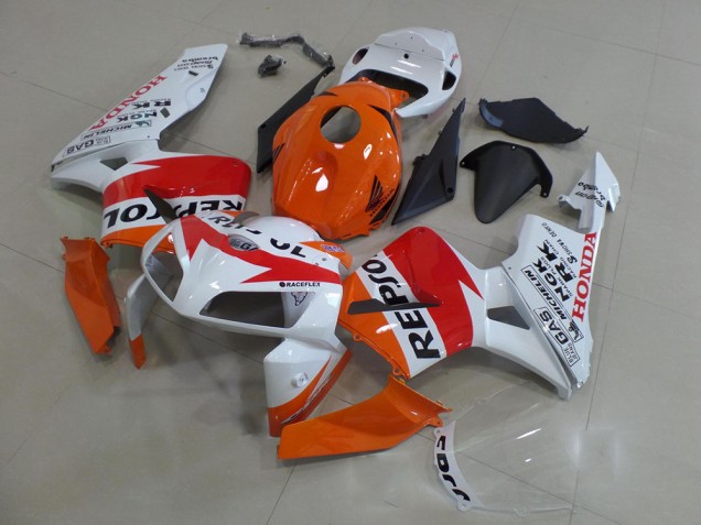 Orange Blanc Repsol Carénage Moto Honda CBR 600 RR 2005-2006 Orange Blanc Repsol Carénage Moto Honda CBR 600 RR 2005-2006