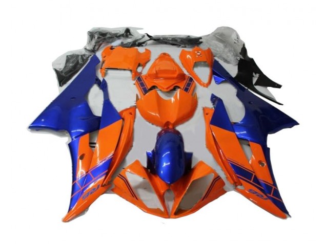 Orange Bleu Carénage Moto Yamaha R6 2008-2016 Orange Bleu Carénage Moto Yamaha R6 2008-2016