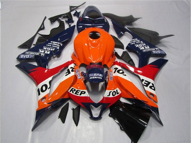 Orange Bleu Noir Repsol Carénage Moto Honda CBR 600 RR 2007-2008 Orange Bleu Noir Repsol Carénage Moto Honda CBR 600 RR 2007-2008