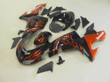 Orange Flamme Carénage Moto Kawasaki ZX10R 2006-2007