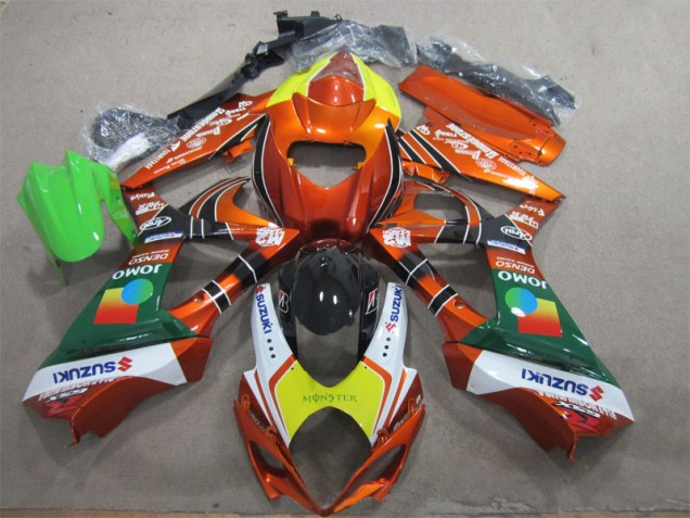 Orange Jaune Monster Carénage Moto Suzuki GSXR 1000 K7 2007-2008