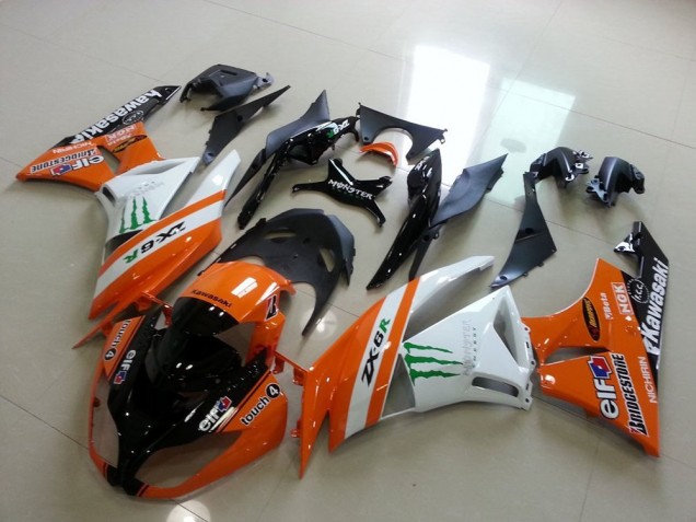Orange Monster Carénage Moto Kawasaki ZX6R 2009-2012 Orange Monster Carénage Moto Kawasaki ZX6R 2009-2012