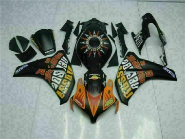 Orange Noir Carénage Moto Honda CBR 1000 RR 2008-2011