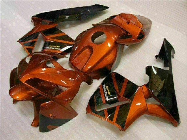 Orange Noir Carénage Moto Honda CBR 600 RR 2005-2006 Orange Noir Carénage Moto Honda CBR 600 RR 2005-2006