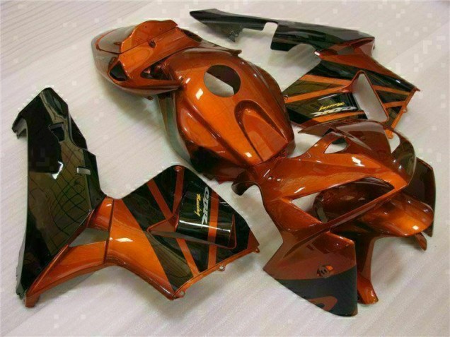 Orange Noir Carénage Moto Honda CBR 600 RR 2005-2006 Orange Noir Carénage Moto Honda CBR 600 RR 2005-2006
