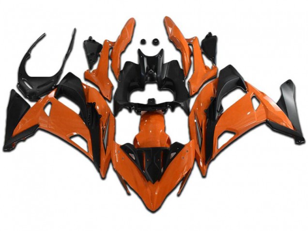 Orange Noir Carénage Moto Kawasaki EX650 2017-2019 Orange Noir Carénage Moto Kawasaki EX650 2017-2019