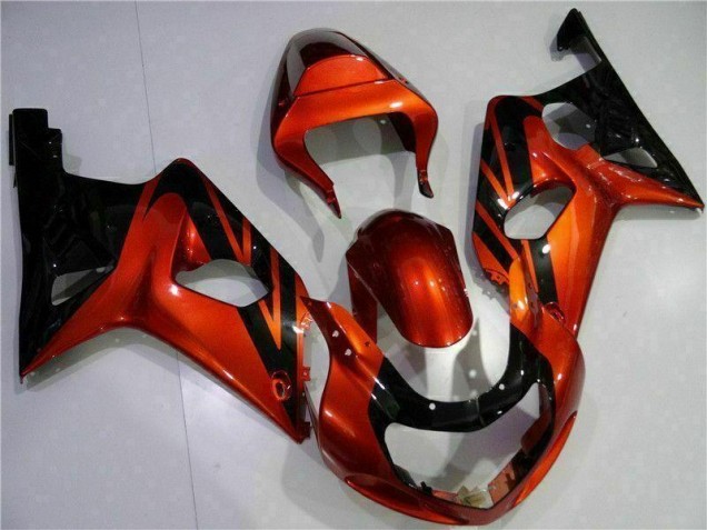 Orange Noir Carénage Moto Suzuki GSXR 1000 K1 2000-2002 Orange Noir Carénage Moto Suzuki GSXR 1000 K1 2000-2002