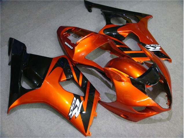 Orange Noir Carénage Moto Suzuki GSXR 1000 K3 2003-2004 Orange Noir Carénage Moto Suzuki GSXR 1000 K3 2003-2004