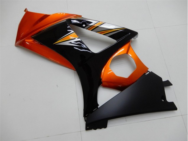Orange Noir Carénage Moto Suzuki GSXR 1000 K7 2007-2008 Orange Noir Carénage Moto Suzuki GSXR 1000 K7 2007-2008