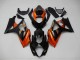 Orange Noir Carénage Moto Suzuki GSXR 1000 K7 2007-2008 Orange Noir Carénage Moto Suzuki GSXR 1000 K7 2007-2008