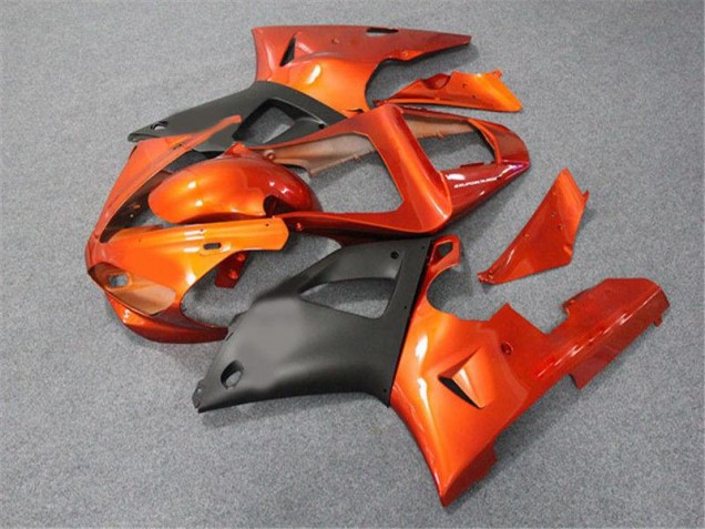 Orange Noir Carénage Moto Yamaha R1 2000-2001 Orange Noir Carénage Moto Yamaha R1 2000-2001