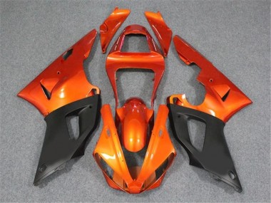 Orange Noir Carénage Moto Yamaha R1 2000-2001