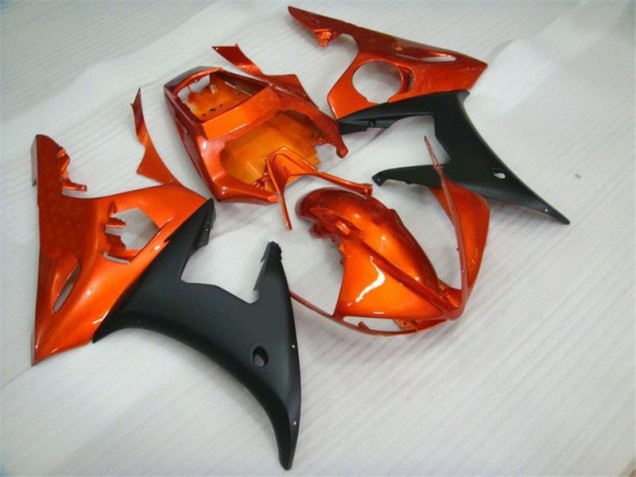 Orange Noir Carénage Moto Yamaha R6 2003-2005 Orange Noir Carénage Moto Yamaha R6 2003-2005