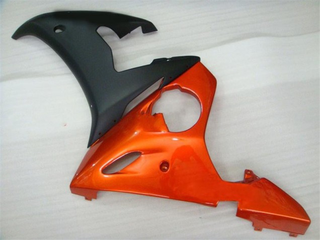 Orange Noir Carénage Moto Yamaha R6 2003-2005 Orange Noir Carénage Moto Yamaha R6 2003-2005