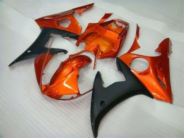 Orange Noir Carénage Moto Yamaha R6 2003-2005