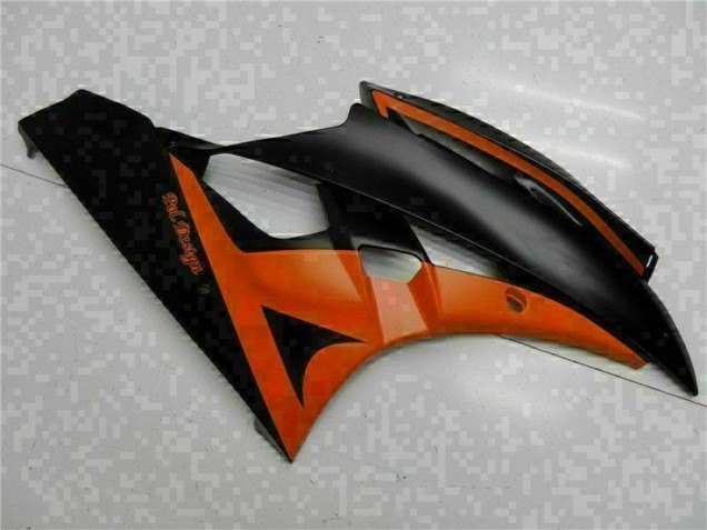 Orange Noir Carénage Moto Yamaha R6 2006-2007 Orange Noir Carénage Moto Yamaha R6 2006-2007