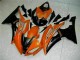 Orange Noir Carénage Moto Yamaha R6 2008-2016