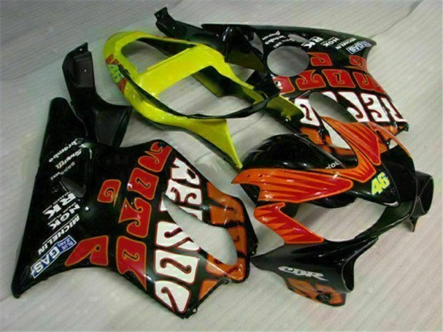 Orange Noir Carénages Moto Honda CBR 600 F4i 2001-2003