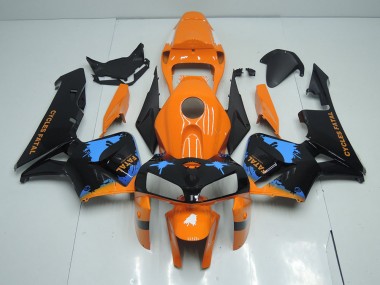 Orange Noir Kit Carénages Motos Complet Honda CBR 600 RR 2005-2006