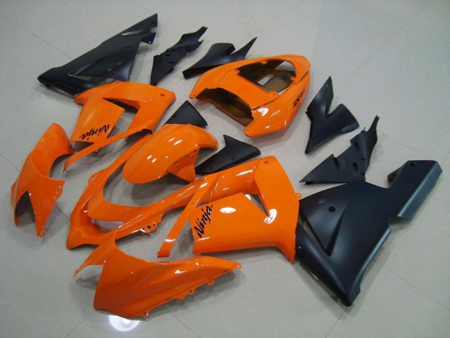 Orange Noir Mat Carénage Moto Kawasaki ZX10R 2003-2005 Orange Noir Mat Carénage Moto Kawasaki ZX10R 2003-2005