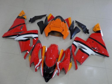 Orange Noir et Blanc Carénage Moto Kawasaki ZX10R 2003-2005