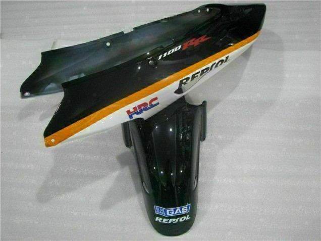 Orange Repsol Carénage Moto Honda CBR 1100 XX 1996-2007 Orange Repsol Carénage Moto Honda CBR 1100 XX 1996-2007
