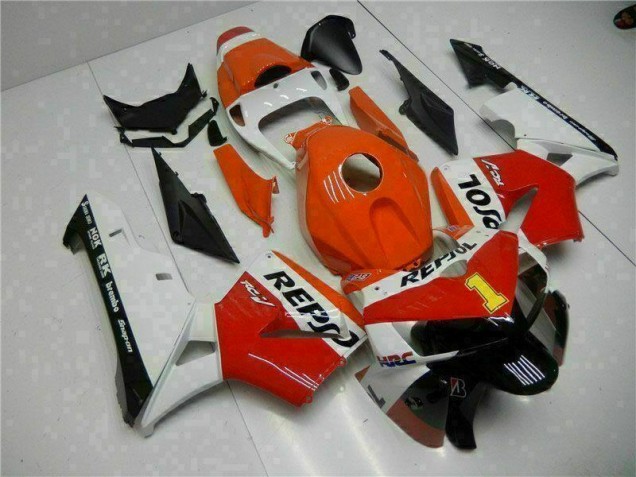Orange Repsol Carénage Moto Honda CBR 600 RR 2005-2006 Orange Repsol Carénage Moto Honda CBR 600 RR 2005-2006