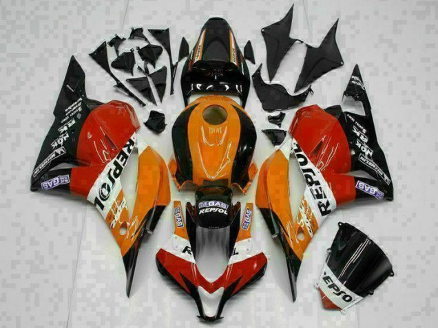 Orange Repsol Carénage Moto Honda CBR 600 RR 2009-2012 Orange Repsol Carénage Moto Honda CBR 600 RR 2009-2012