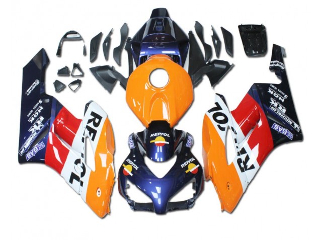 Orange Rouge Bleu Repsol Carénage Moto Honda CBR 1000 RR 2004-2005 Orange Rouge Bleu Repsol Carénage Moto Honda CBR 1000 RR 2004-2005