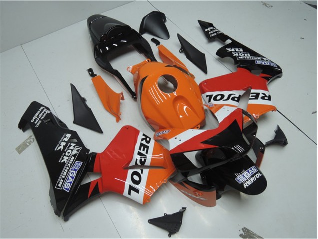 Orange Rouge Noir Repsol Carénage Moto Honda CBR 600 RR 2003-2004 Orange Rouge Noir Repsol Carénage Moto Honda CBR 600 RR 2003-2004