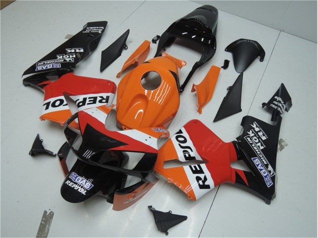Orange Rouge Noir Repsol Carénage Moto Honda CBR 600 RR 2003-2004 Orange Rouge Noir Repsol Carénage Moto Honda CBR 600 RR 2003-2004