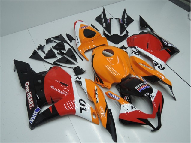 Orange Rouge Noir Repsol Carénage Moto Honda CBR 600 RR 2009-2012 Orange Rouge Noir Repsol Carénage Moto Honda CBR 600 RR 2009-2012