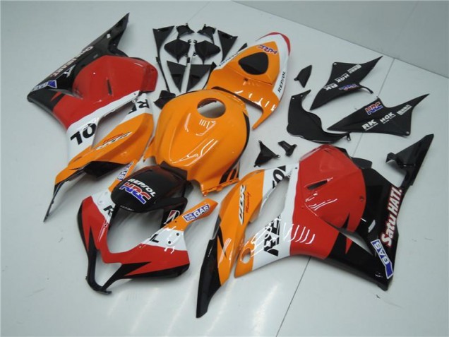 Orange Rouge Noir Repsol Carénage Moto Honda CBR 600 RR 2009-2012 Orange Rouge Noir Repsol Carénage Moto Honda CBR 600 RR 2009-2012