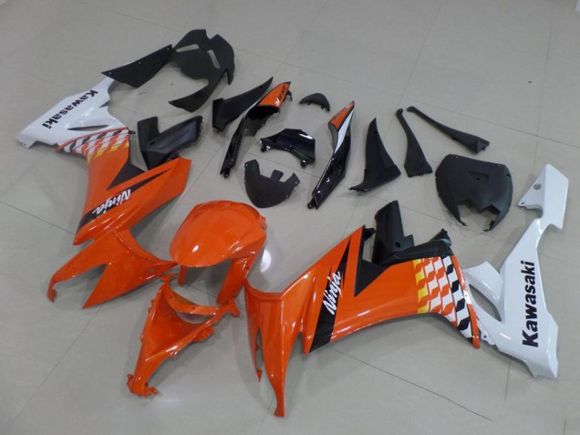 Orange et Blanc Carénage Moto Kawasaki ZX10R 2008-2010